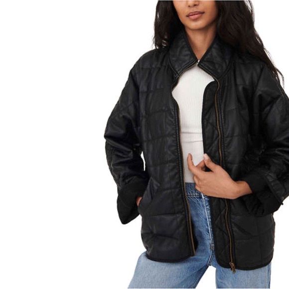 Free People Jackets & Blazers - Free People Dolman Quilted Vegan Jacket